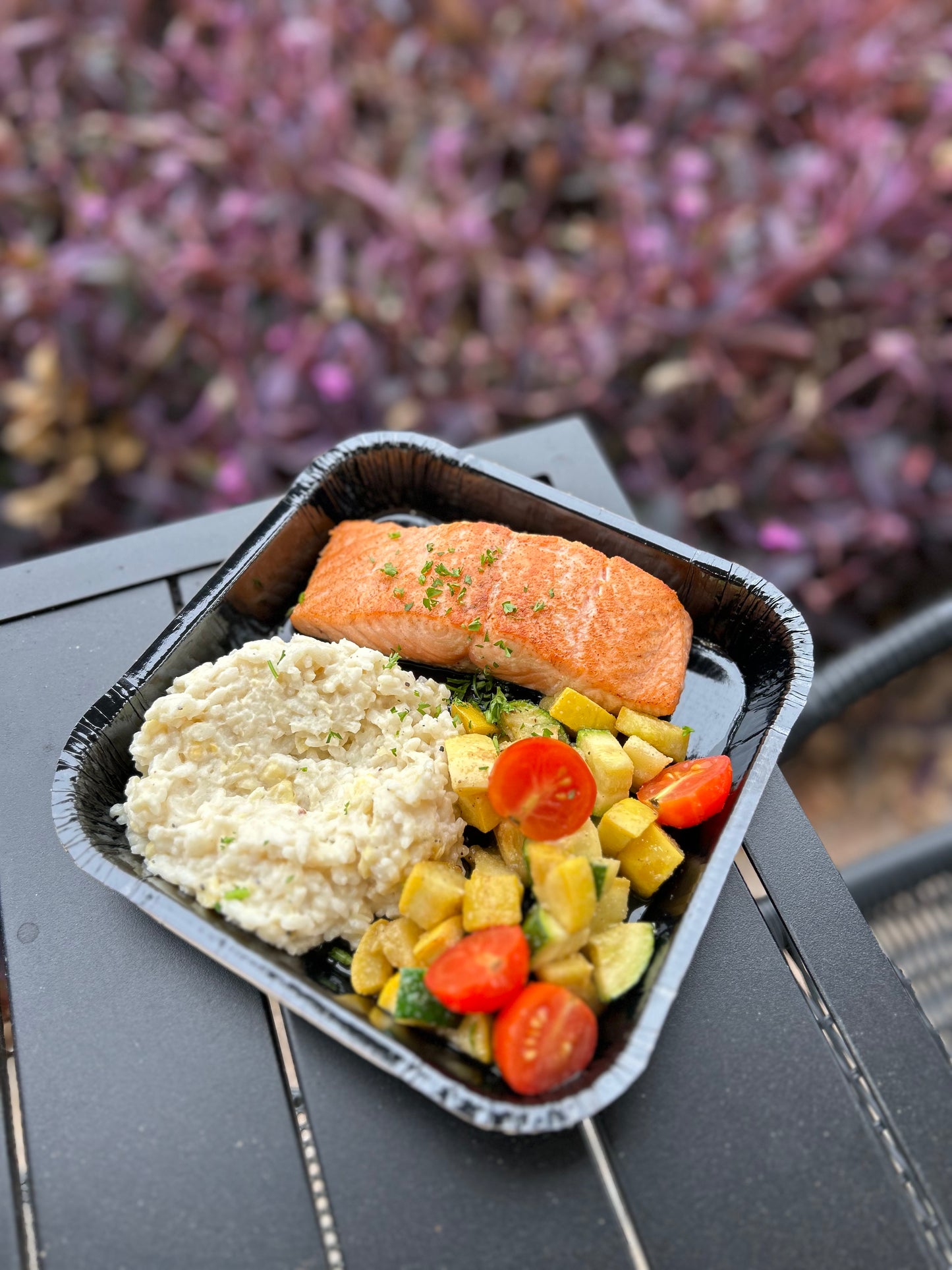 Roasted Salmon & Creamy Corn Risotto - Meal