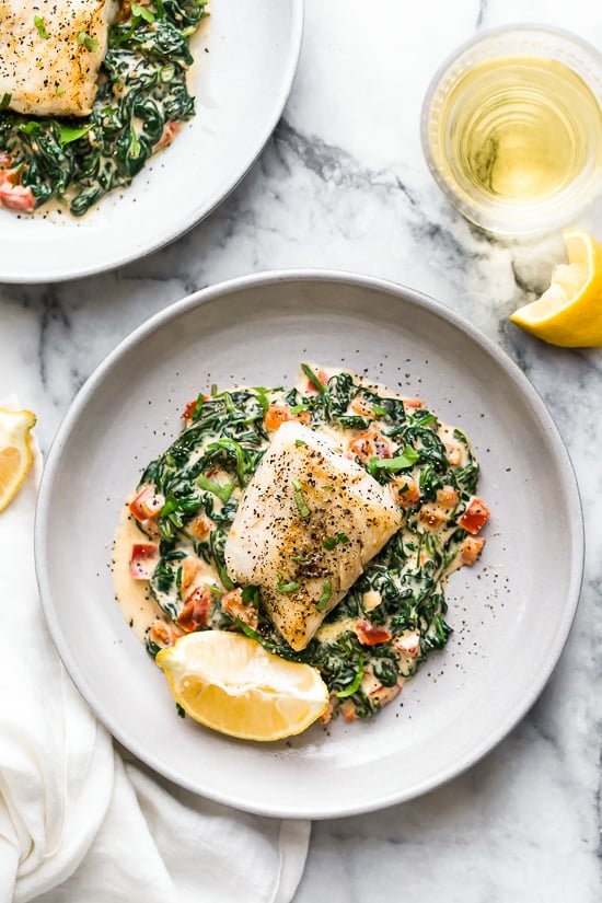 Baked Cod Florentine - Meal
