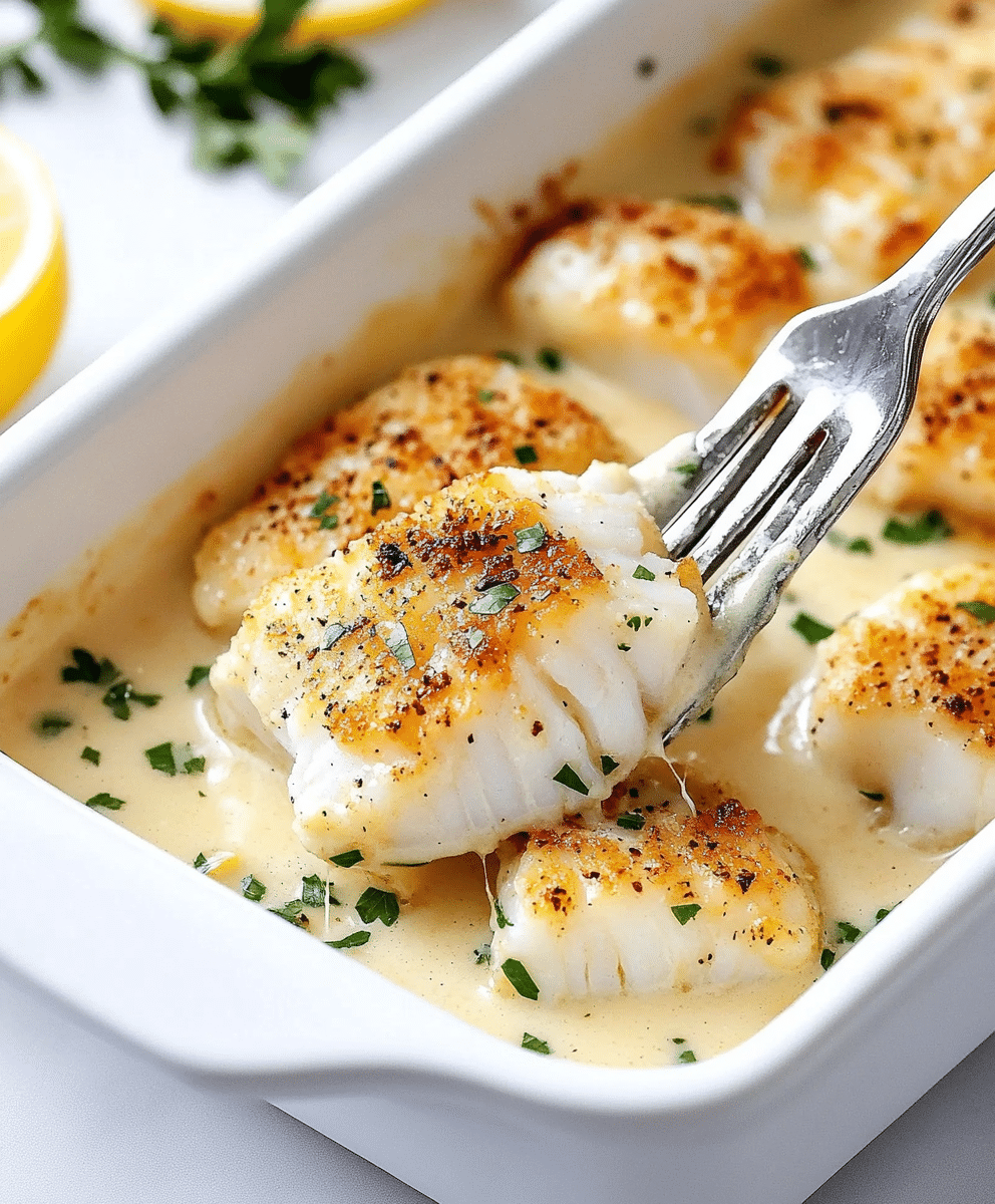 Cod in Coconut Lemon Cream Sauce