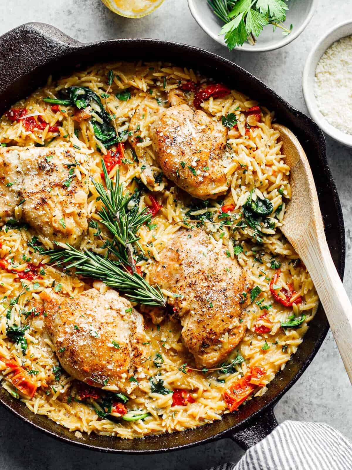 Tuscan Chicken Thighs - Meal