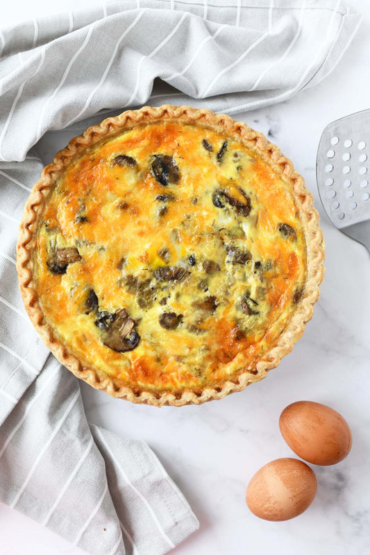Mushroom, Onion & Cheese Quiche