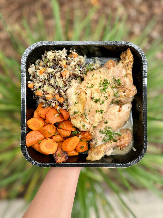 Herb Roasted Chicken Thighs - Meal