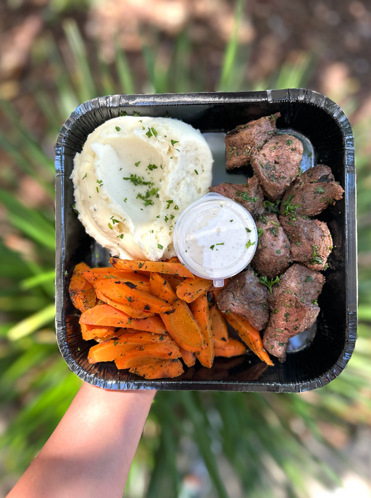 Grilled Sirloin Steak Bites - Meal