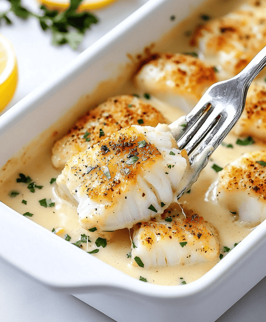 Cod in Coconut Lemon Cream Sauce