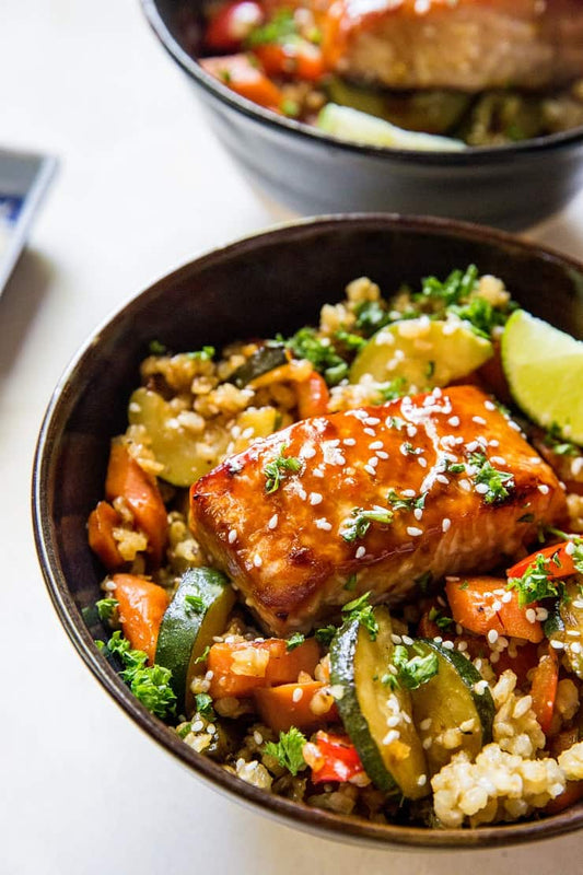 Roasted Teriyaki Salmon - Meal