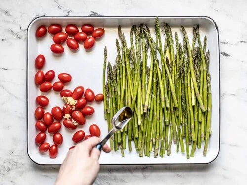 Poached Asparagus & Cherry Tomato